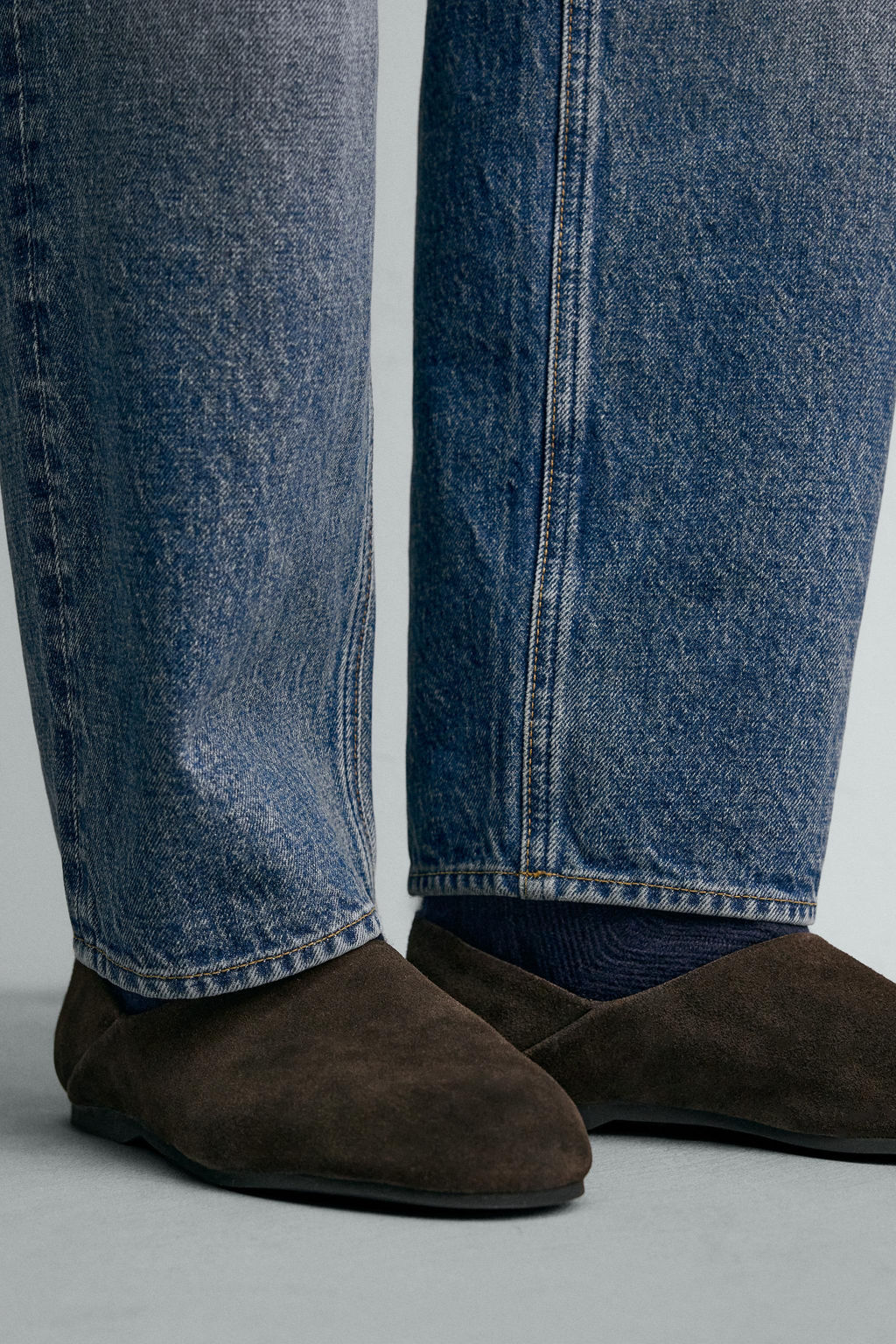 ZAPATO PIEL SUELA VIBRAM® AARON LEVINE X ZARA / Marr?n
