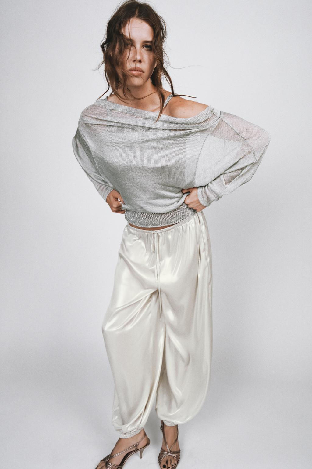FOIL SAROUEL TROUSERS - Zara фото 2