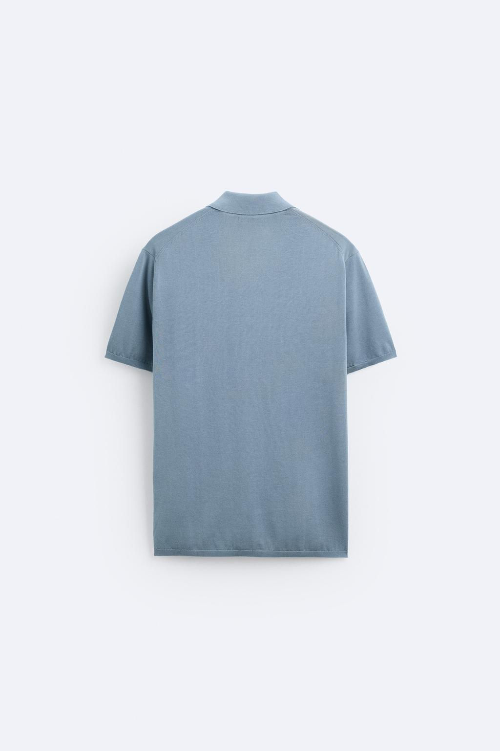 LYOCELL BLEND KNIT POLO SHIRT - Zara фото 8