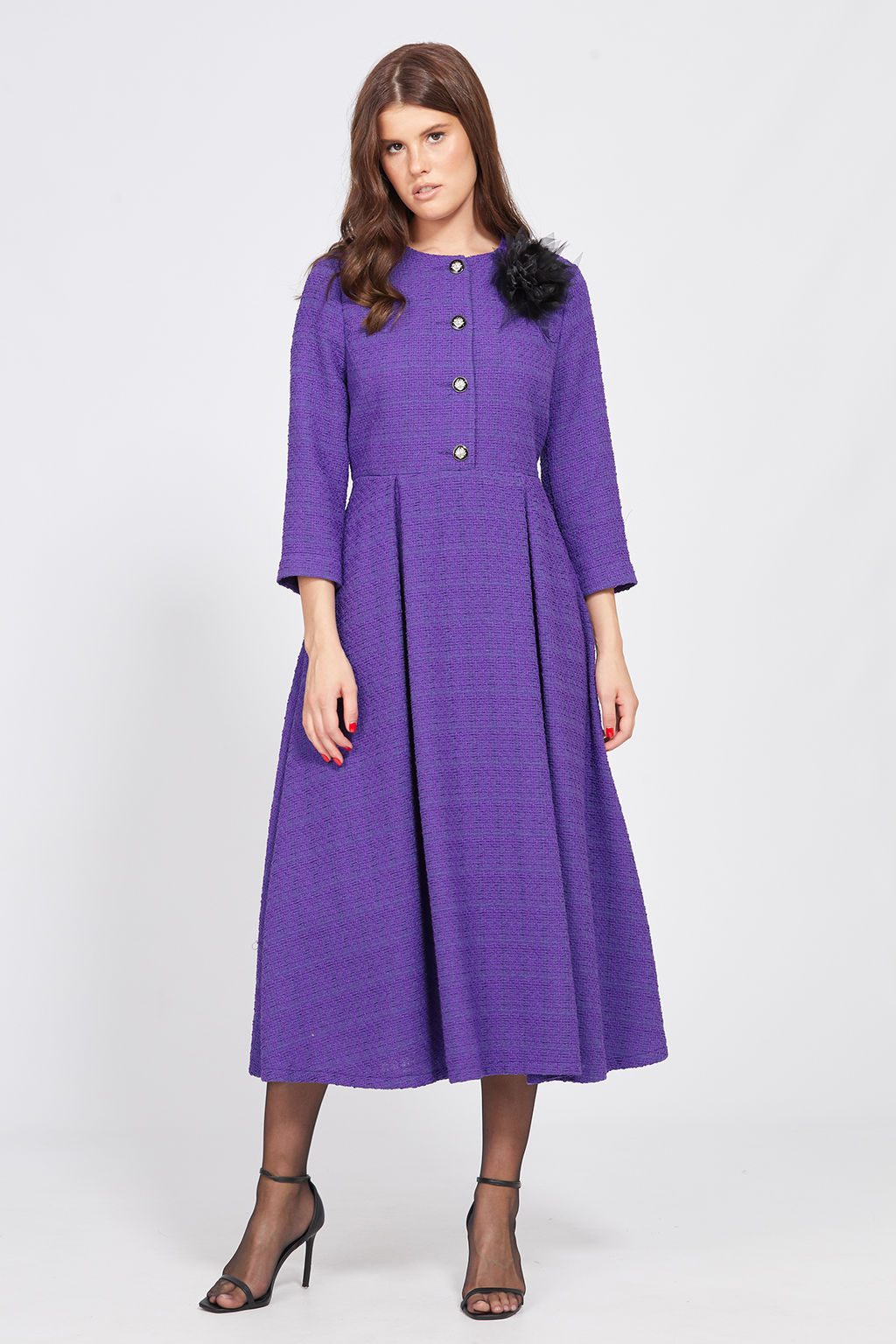 Платье твид 2495 фиолетовый - Eola фото 10