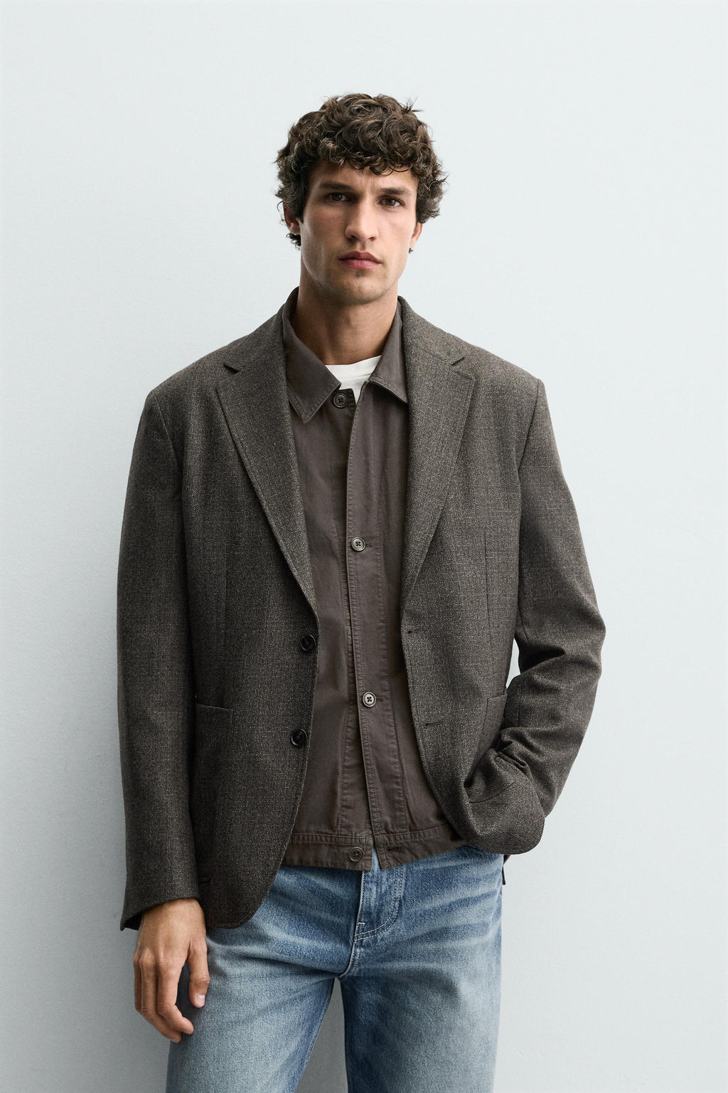WOOL TEXTURED BLAZER - Zara фото 2