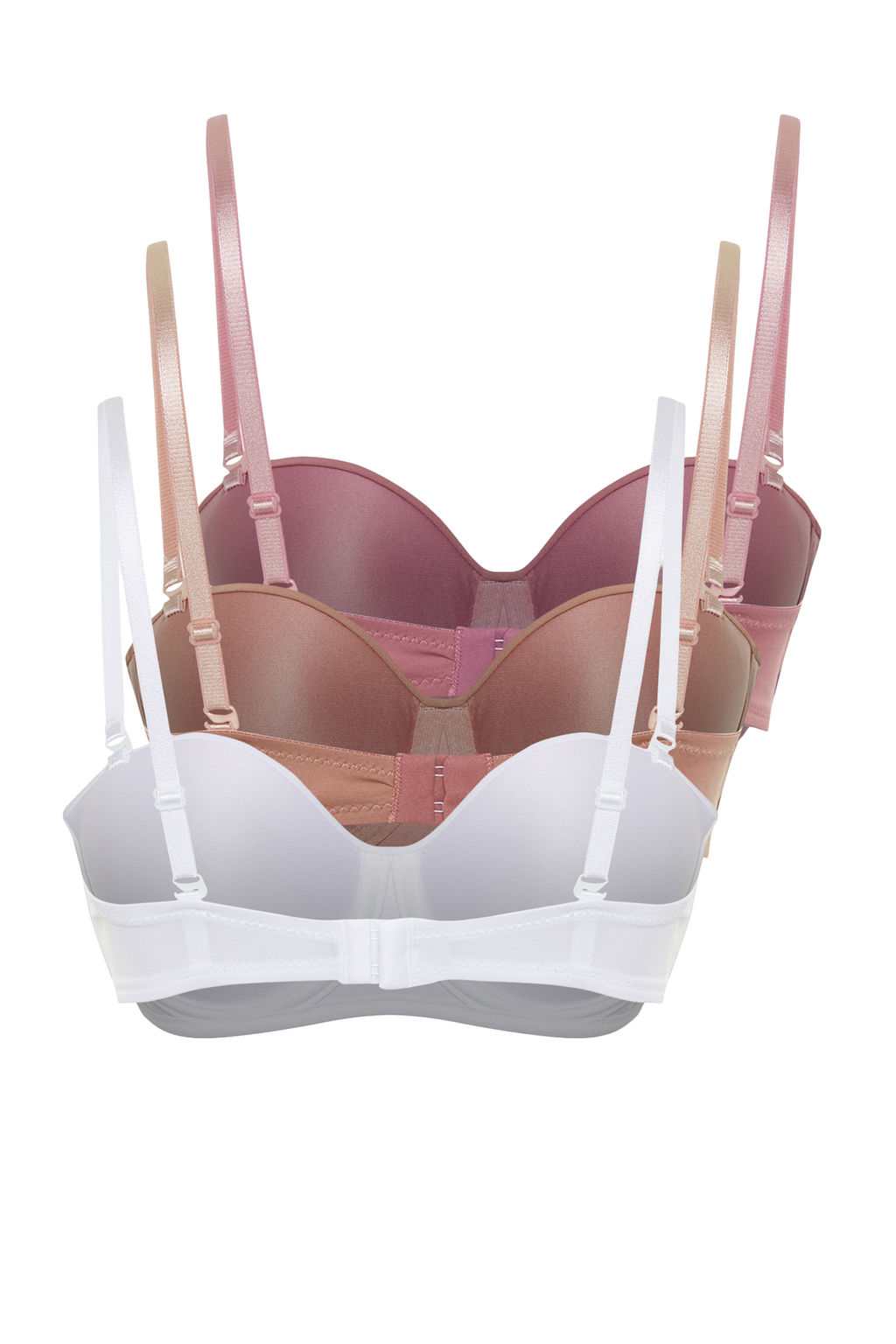 TRENDYOLMILLA Cok Renkli 3lu Paket Micro Ip Ask?l? Dolgusuz Kapl? Straplez Orme Sutyen THMSS24SU00054  фото 8