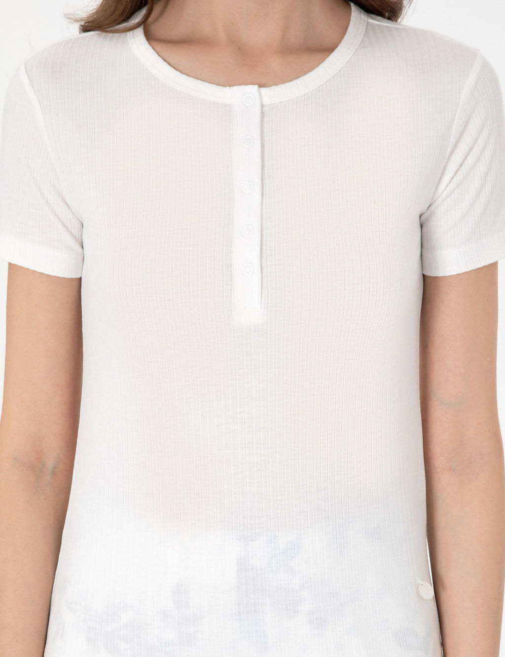 Beyaz K_sakollu Pijama Tak_m_