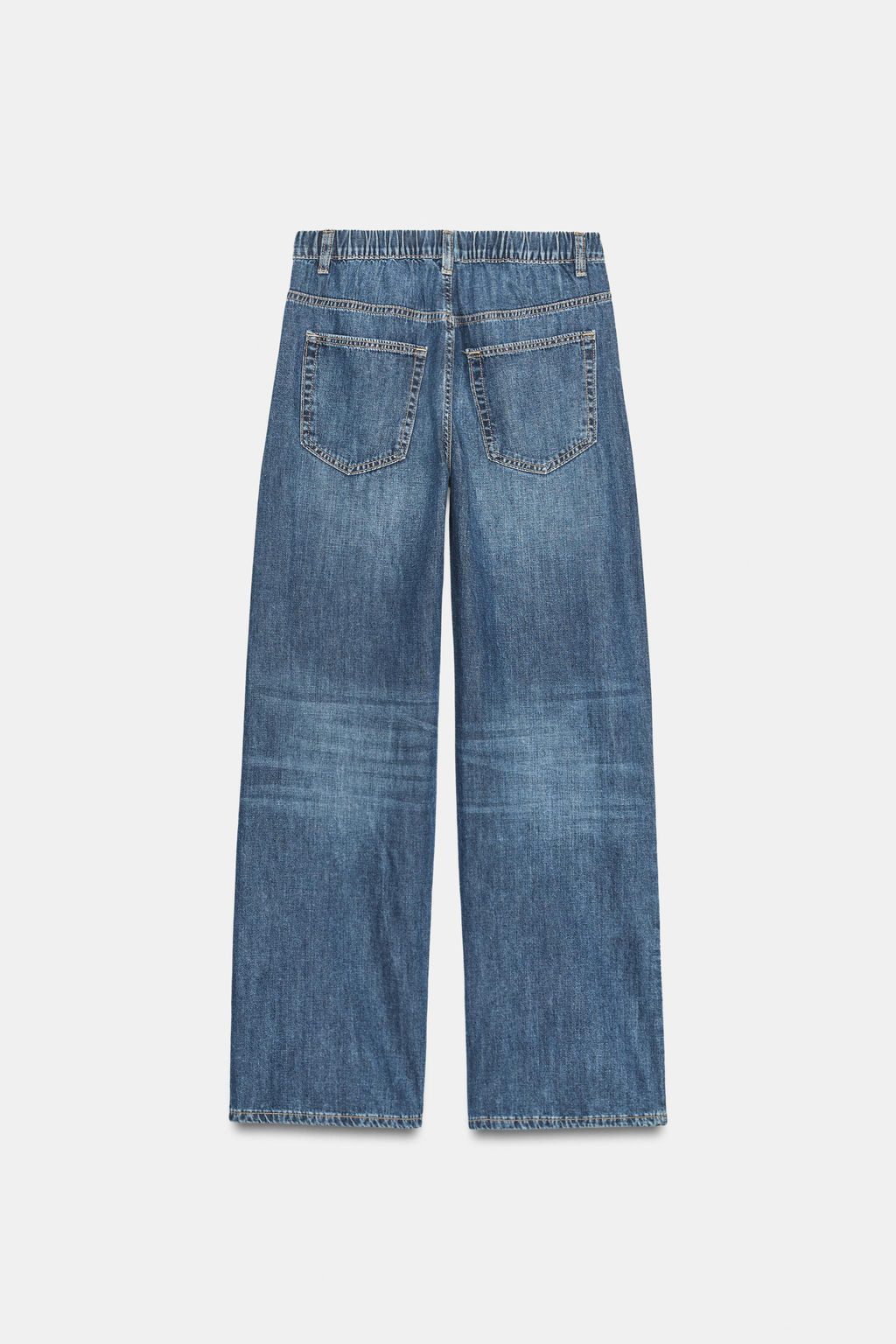 JEANS DENIM TRF RELAXED TIRO MEDIO / Marino - Zara фото 8