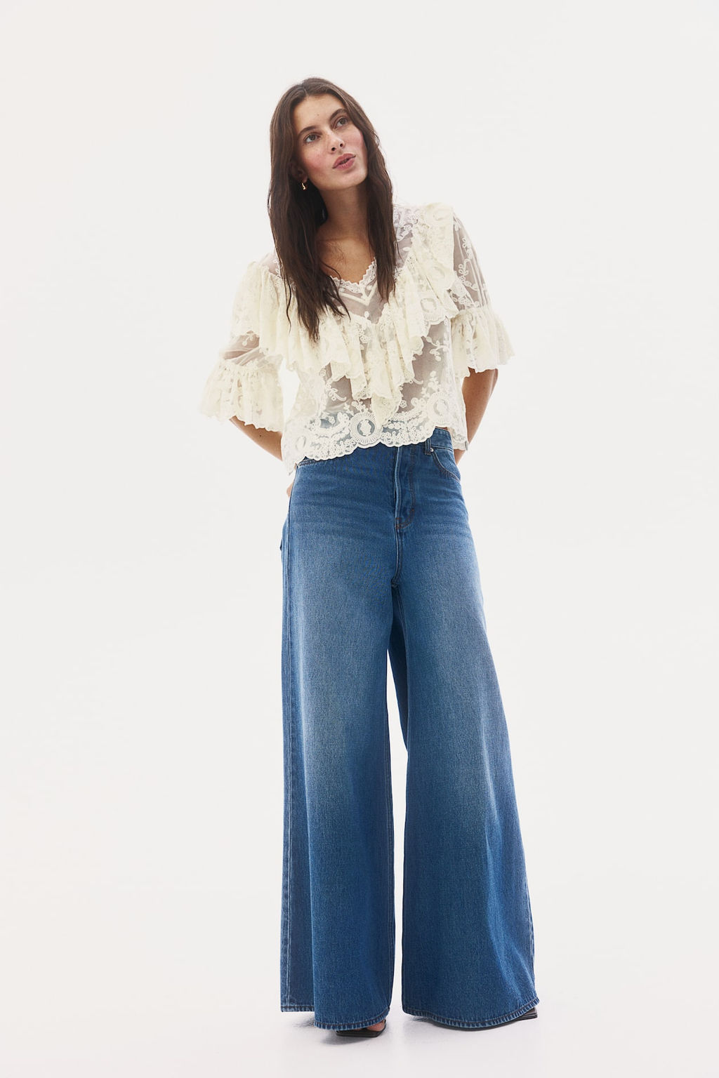 Blusa de volantes en encaje - H&m фото 4