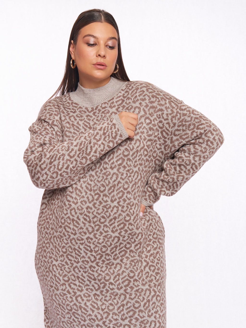 Вязаное леопардовое платье PP91066LEO18 - Артесса фото 2