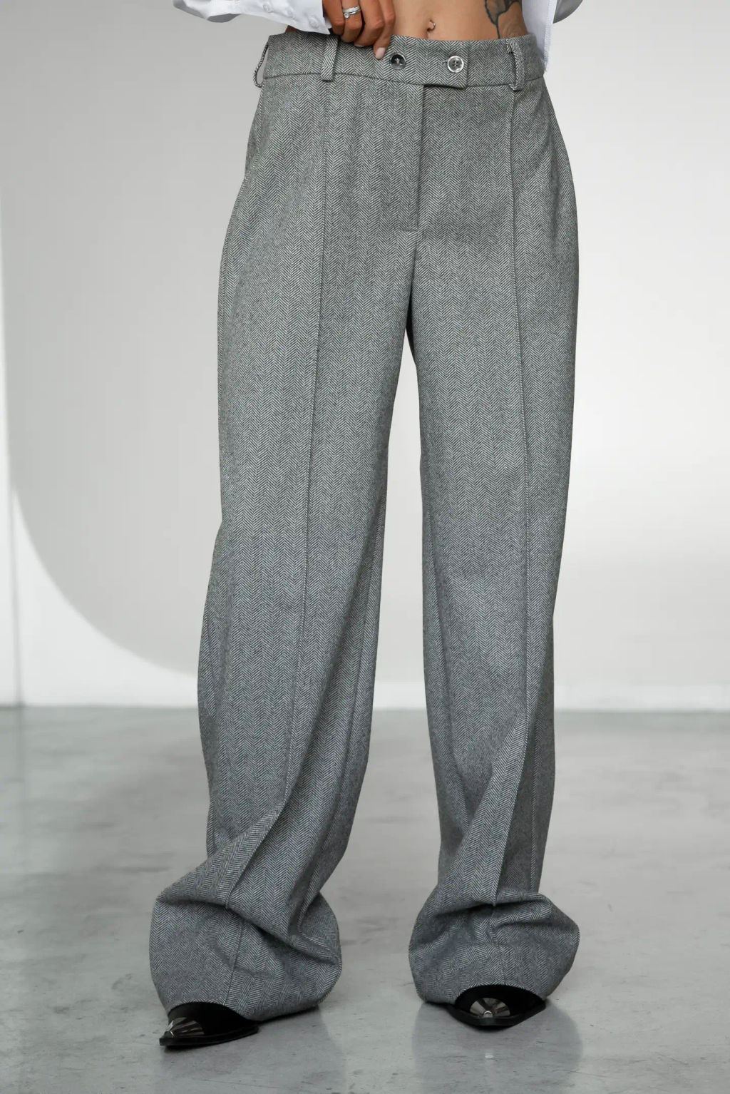 Брюки БР 627д Черно-серый