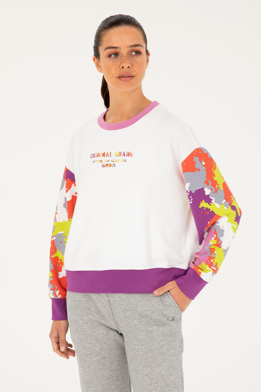 Женский белый свитшот Неожиданная скидка в корзине - U.s. polo assn фото 8