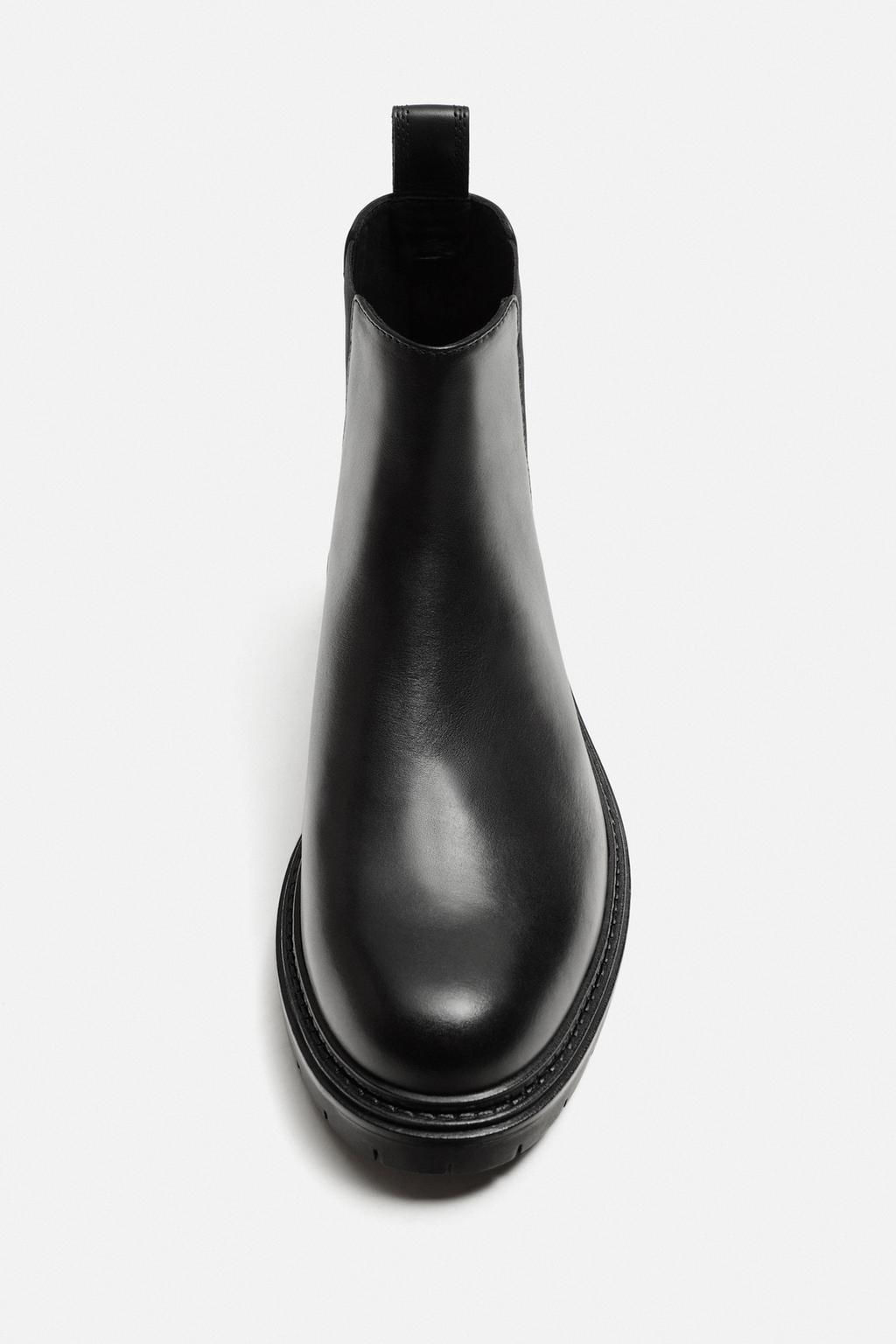 LEATHER CHELSEA BOOTS - Zara фото 3