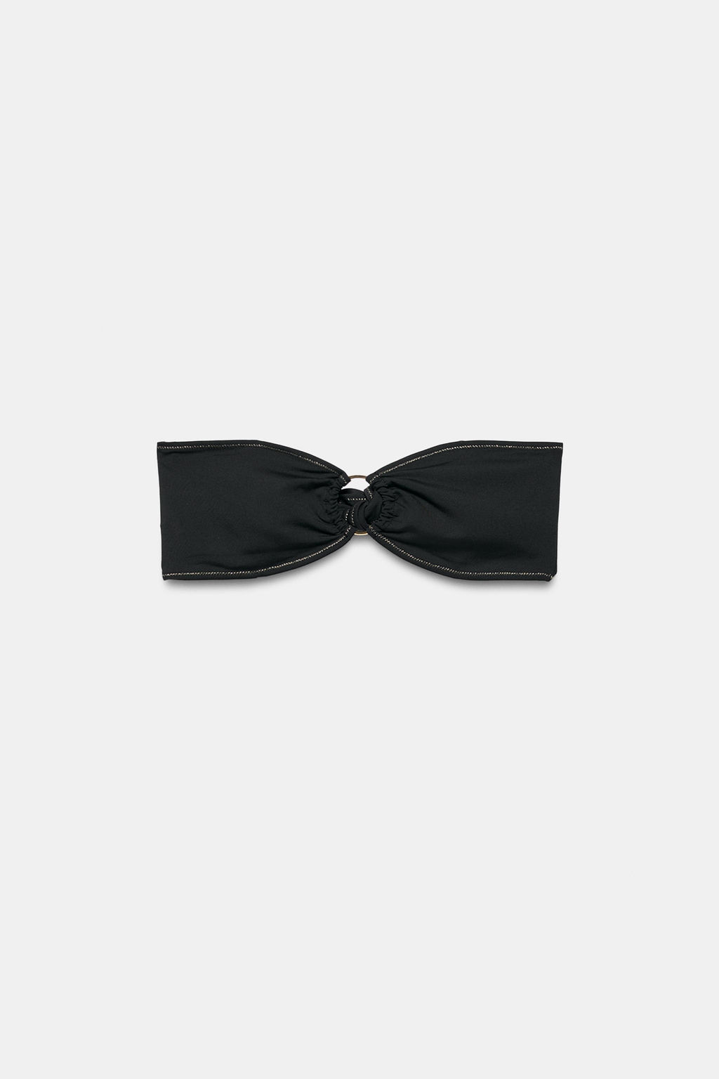 TOP BIKINI BANDEAU PIEZA MET?LICA / Negro - Zara фото 10