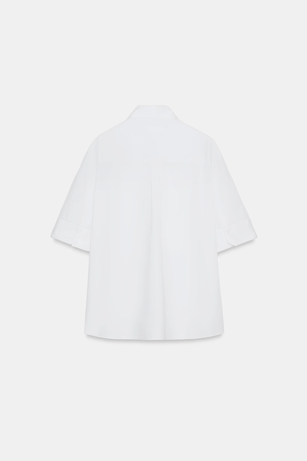 CAMISA POPEL?N PECHERA ZW COLLECTION / Blanco - Zara фото 7