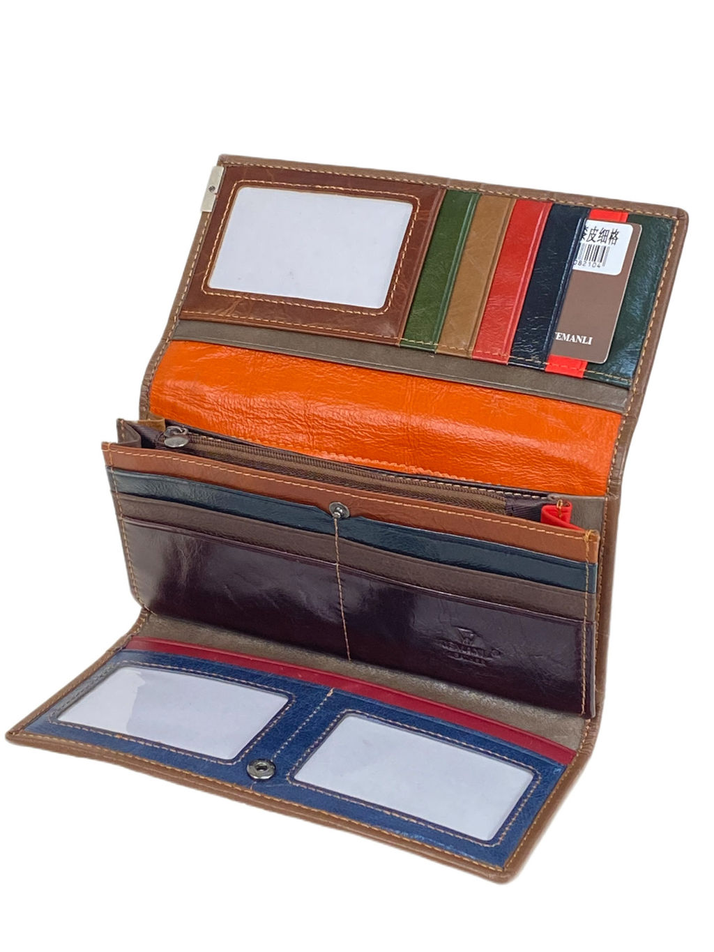 Женское портмоне из натуральной кожи мультицвет - Greta фото 2