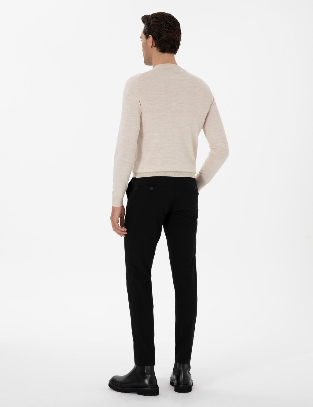 Siyah Slim Fit Kanvas Pantolon - Cacharel фото 4