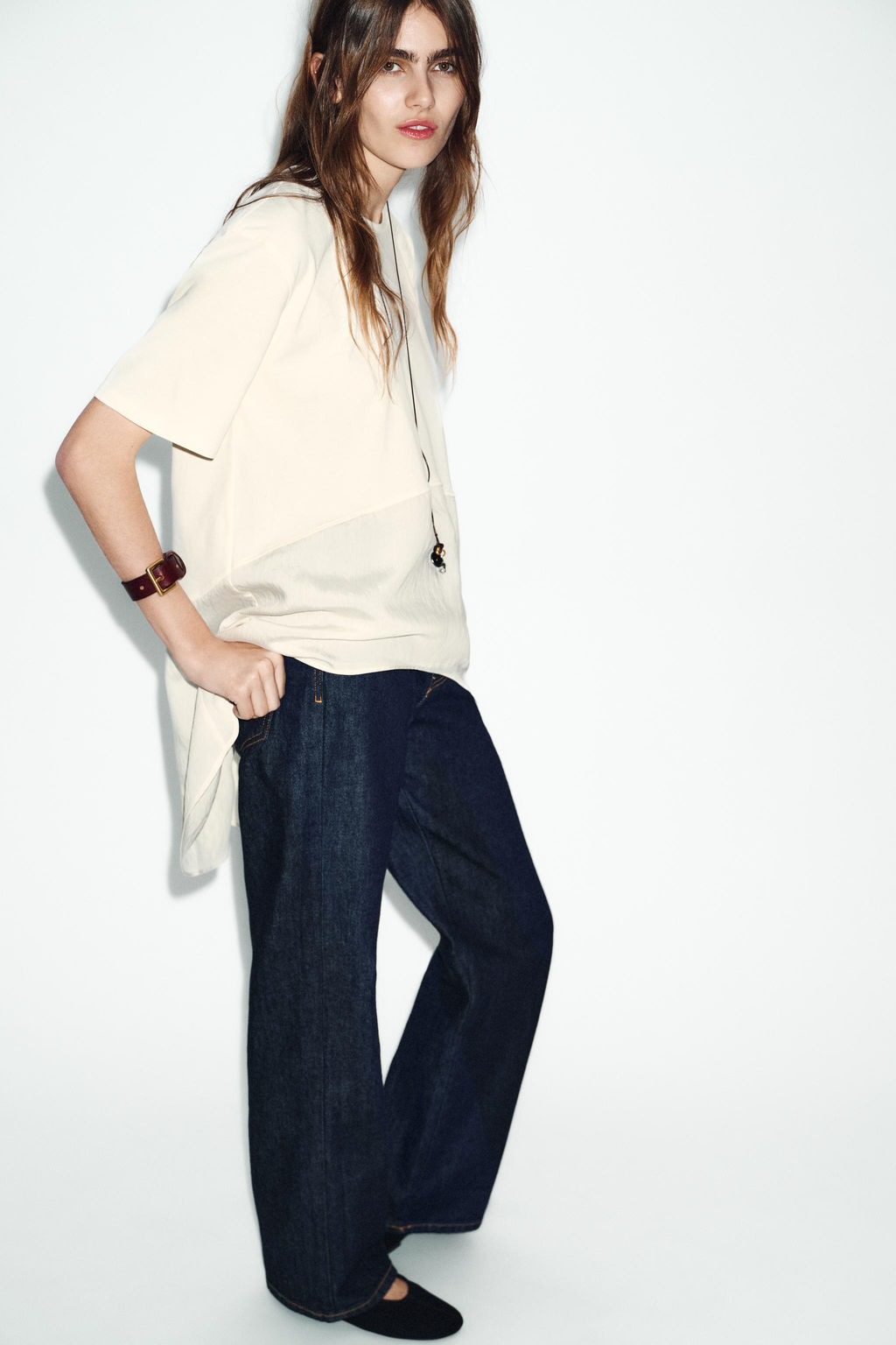 OVERSIZE COMBINED T-SHIRT - Zara фото 4