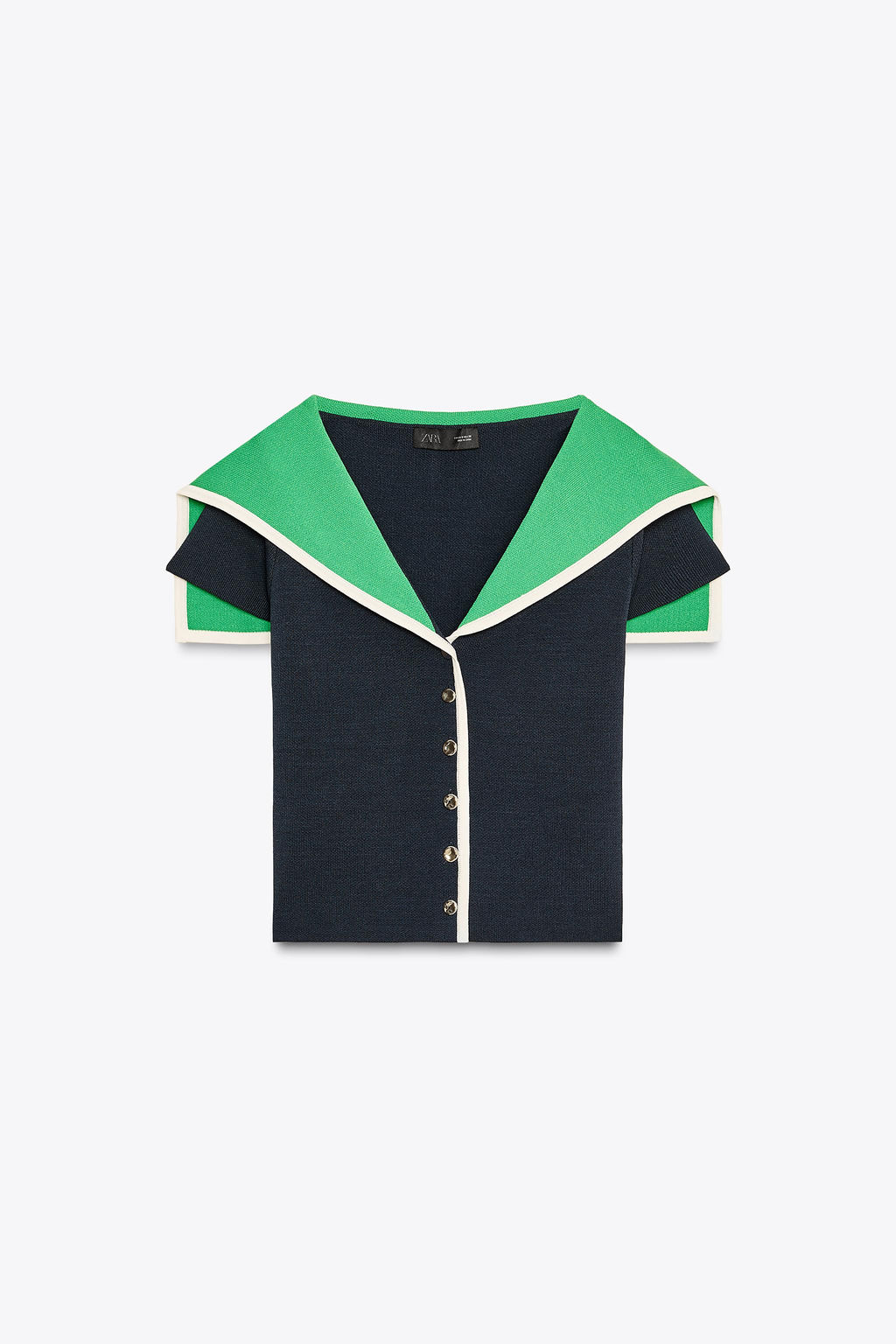 COMBINED LAPEL KNIT TOP - Zara фото 4