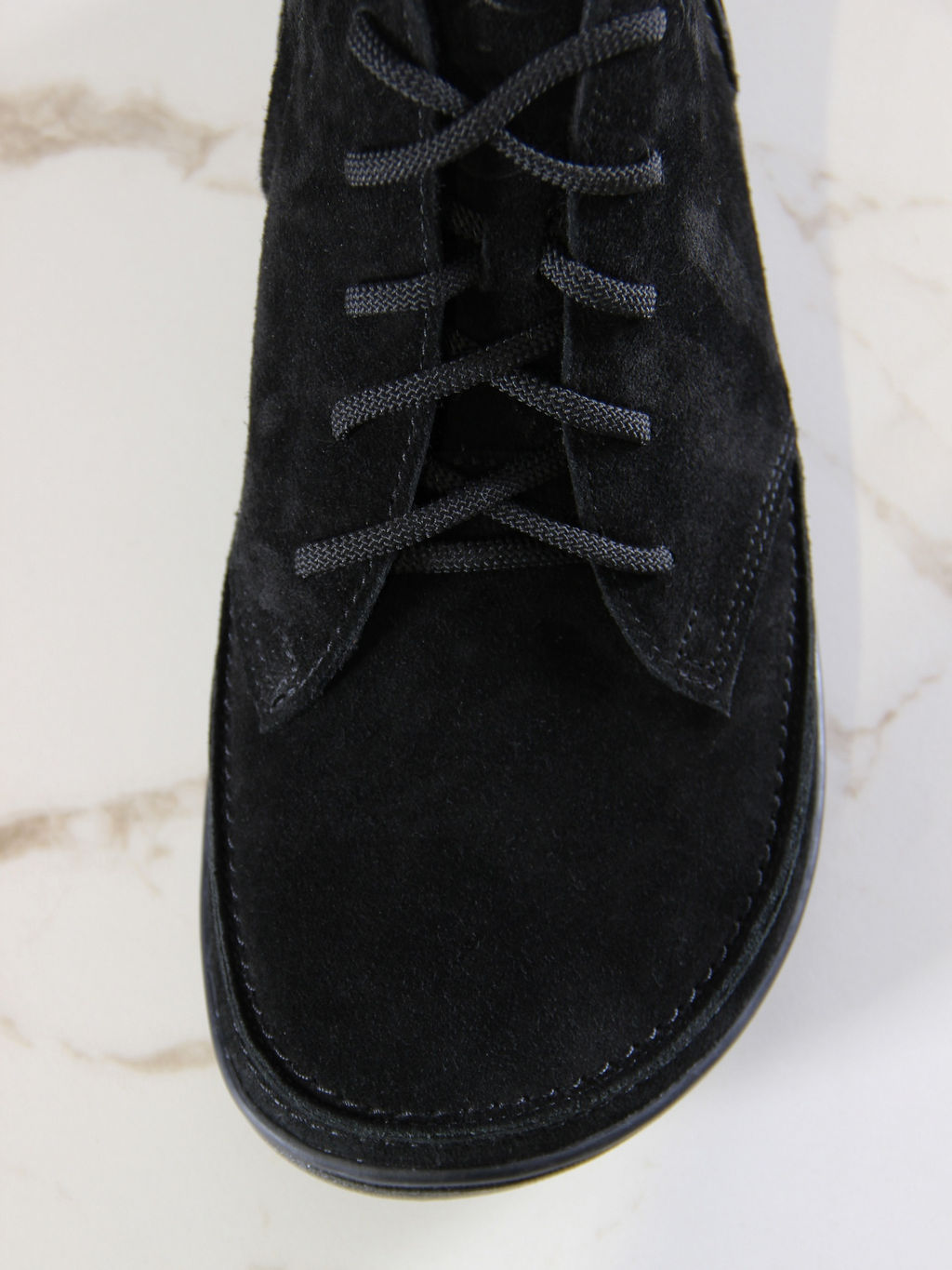 Босоногие ботинки 210.NATAbl.Черная замша/мех