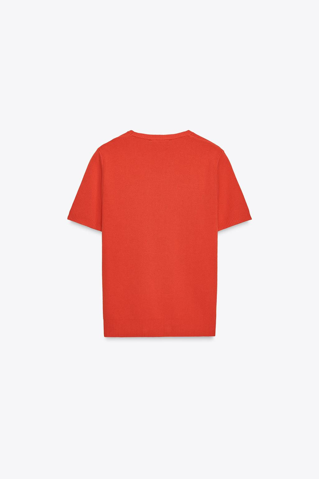 PLAIN KNIT SHORT SLEEVE TOP - Zara фото 21