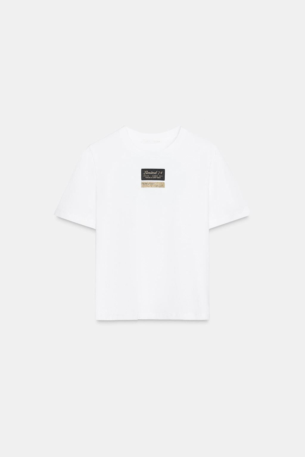 SHORT SLEEVE T-SHIRT WITH LABEL - Zara фото 6