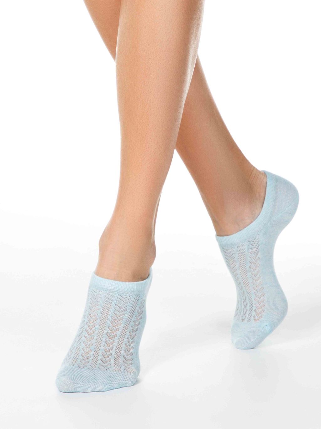 Носки Conte Elegant Active ультракороткие бледно-бирюзовые  фото 5