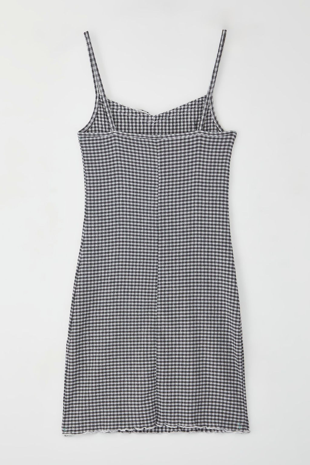 Siyah Ekose / Kareli Baglama Detayl? Mini Fitted/Vucuda Esnek Orme Elbise TWOSS25EL00389 - Trendyolmilla фото 6