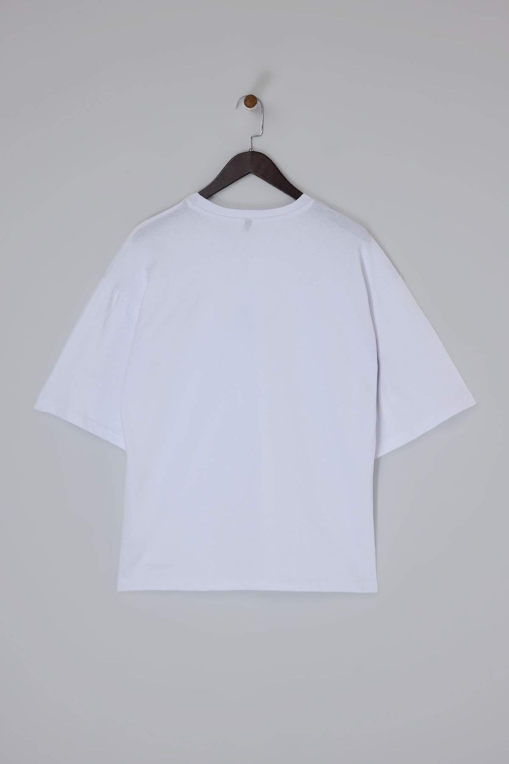 Beyaz Oversize/Genis Kesim Tavsan Nak?sl? %100 Pamuklu T-Shirt TMNSS23TS00243