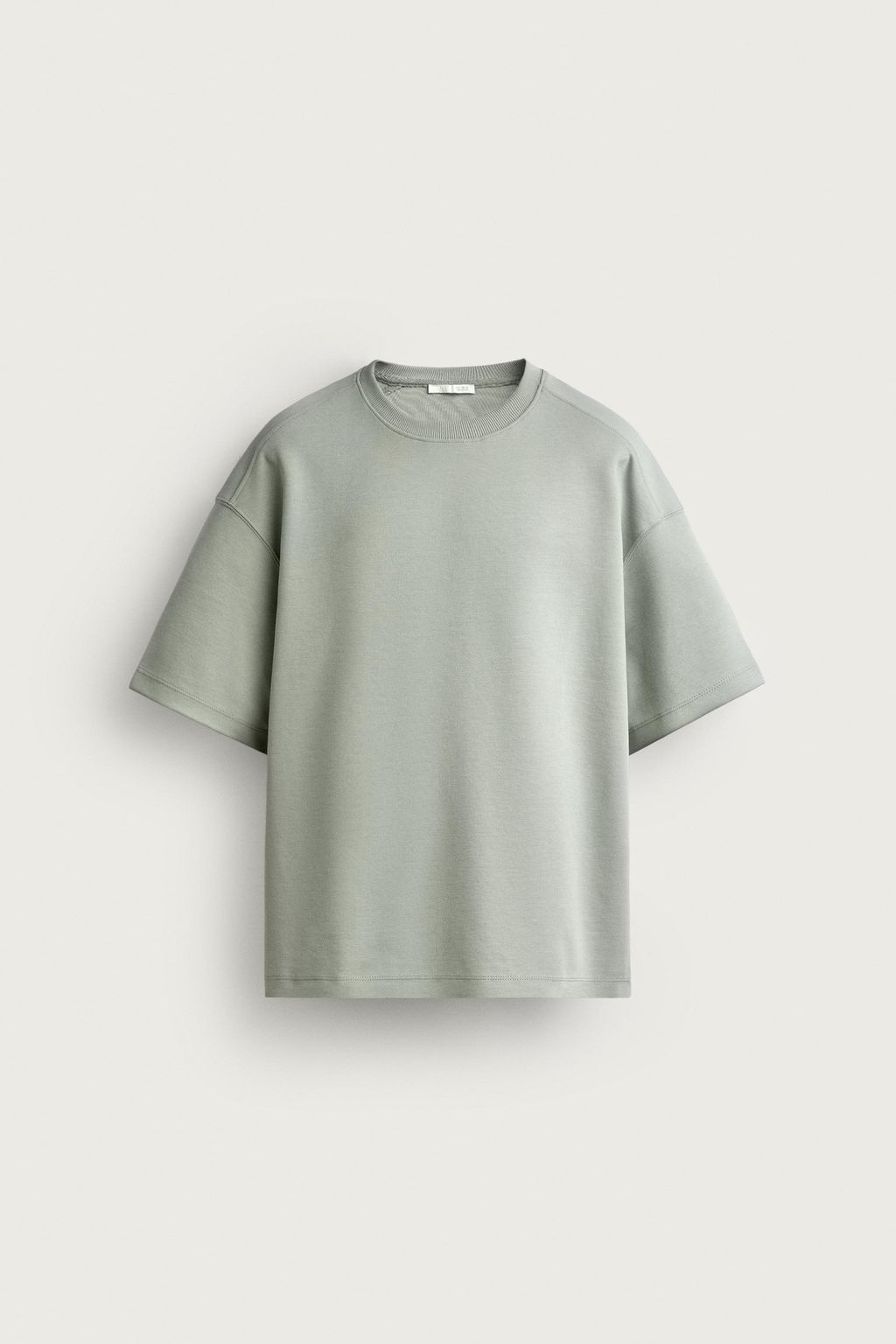 SUDADERA RELAXED FIT INTERLOCK / verde lavado - Zara фото 9