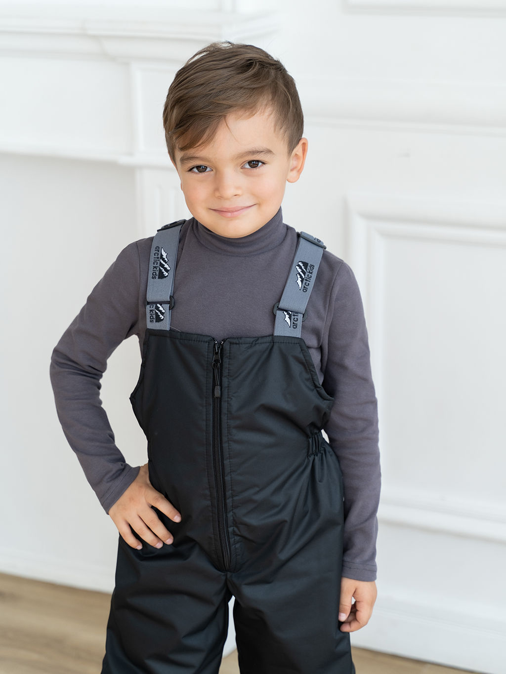 Полукомбинезон демисезонный черный (122-128, 64)