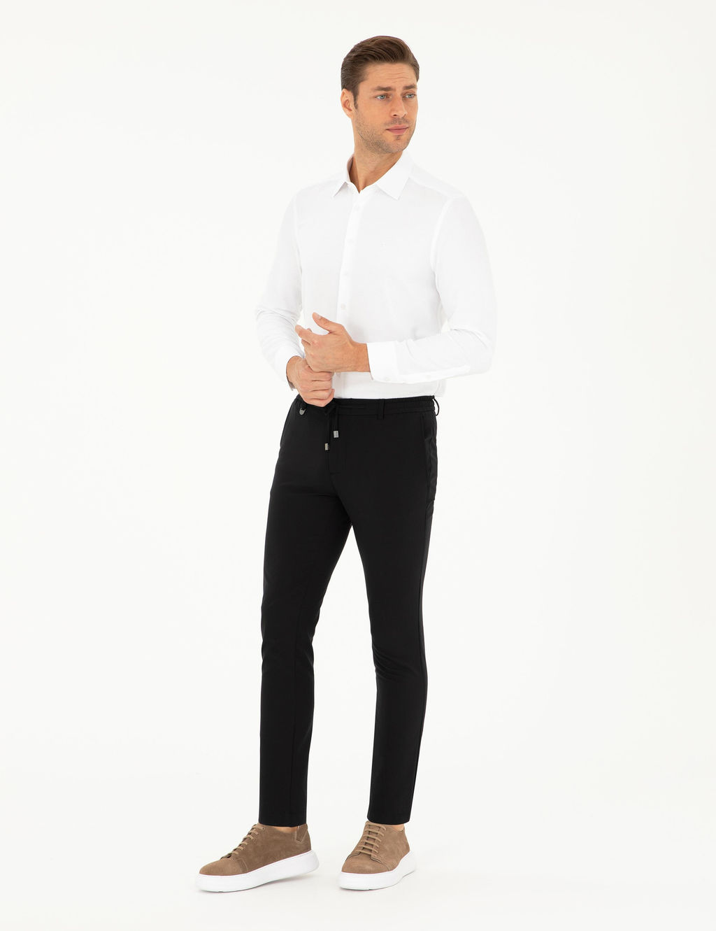 Siyah Klasik Jogger Pantolon - Pierre cardin фото 3