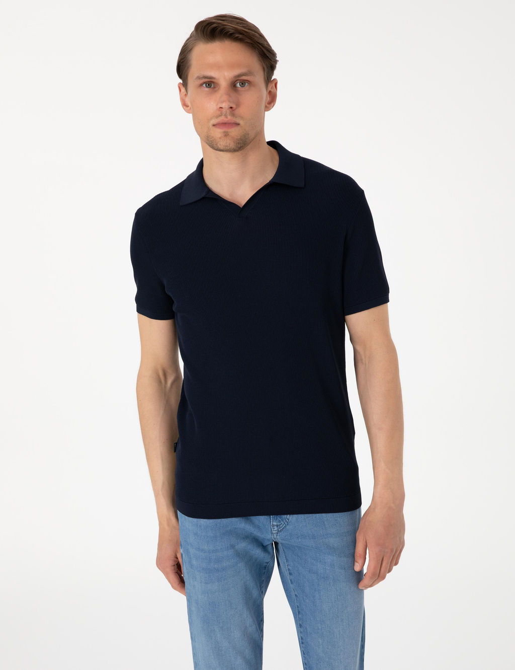 Lacivert Slim Fit Polo Yaka Triko Ti__rt - Pierre cardin фото 3