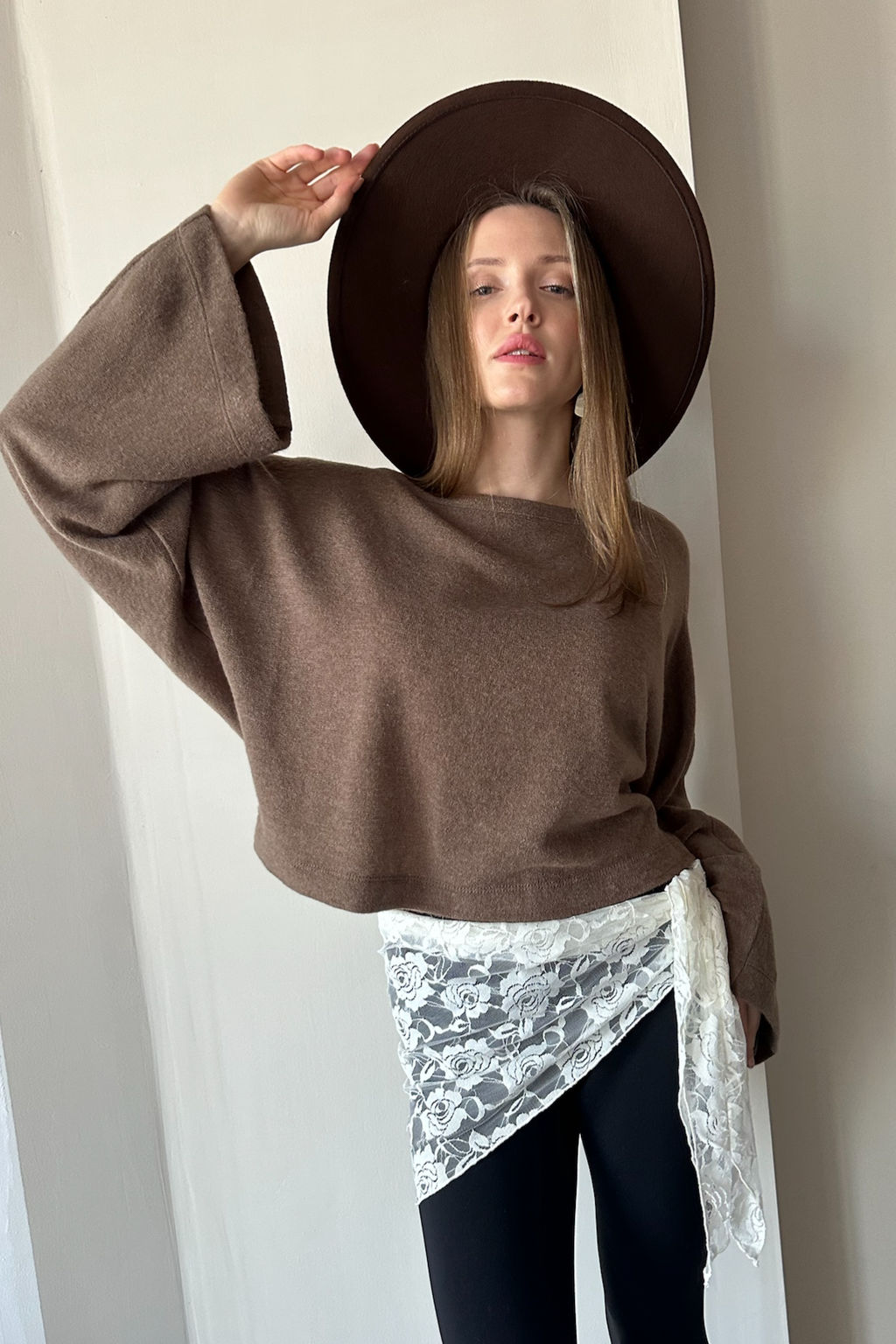 Свитер WOOL041/04/Коричневый - M&G all natural фото 6