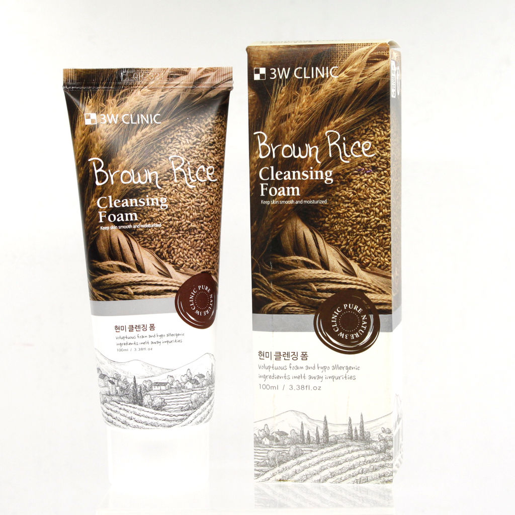 Пенка для умывания с экстрактом коричневого риса 3W Clinic Brown Rice Foam Cleansing (100 мл)