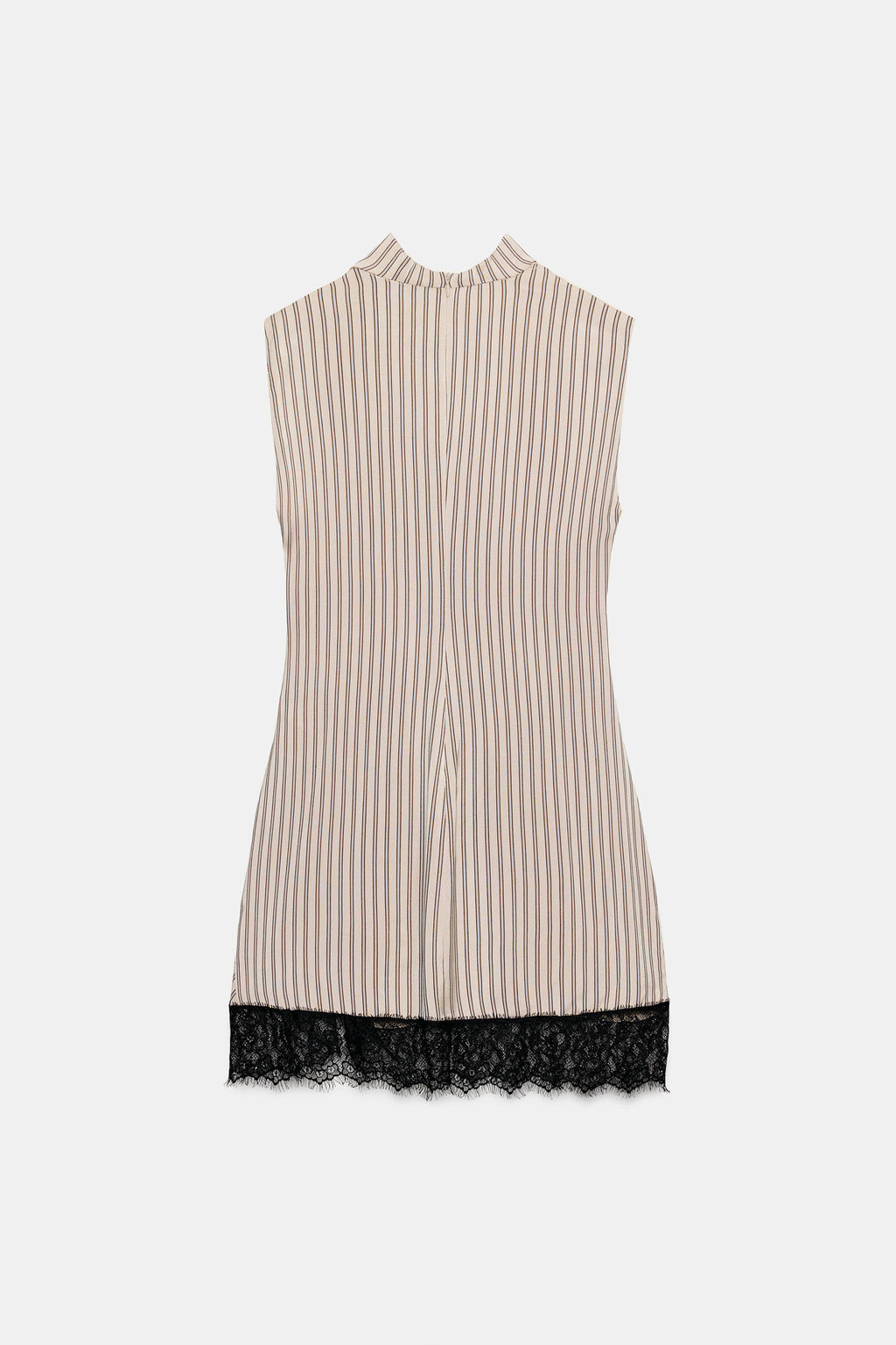 VESTIDO MINI RAYAS ENCAJE / Rosa - Zara фото 9