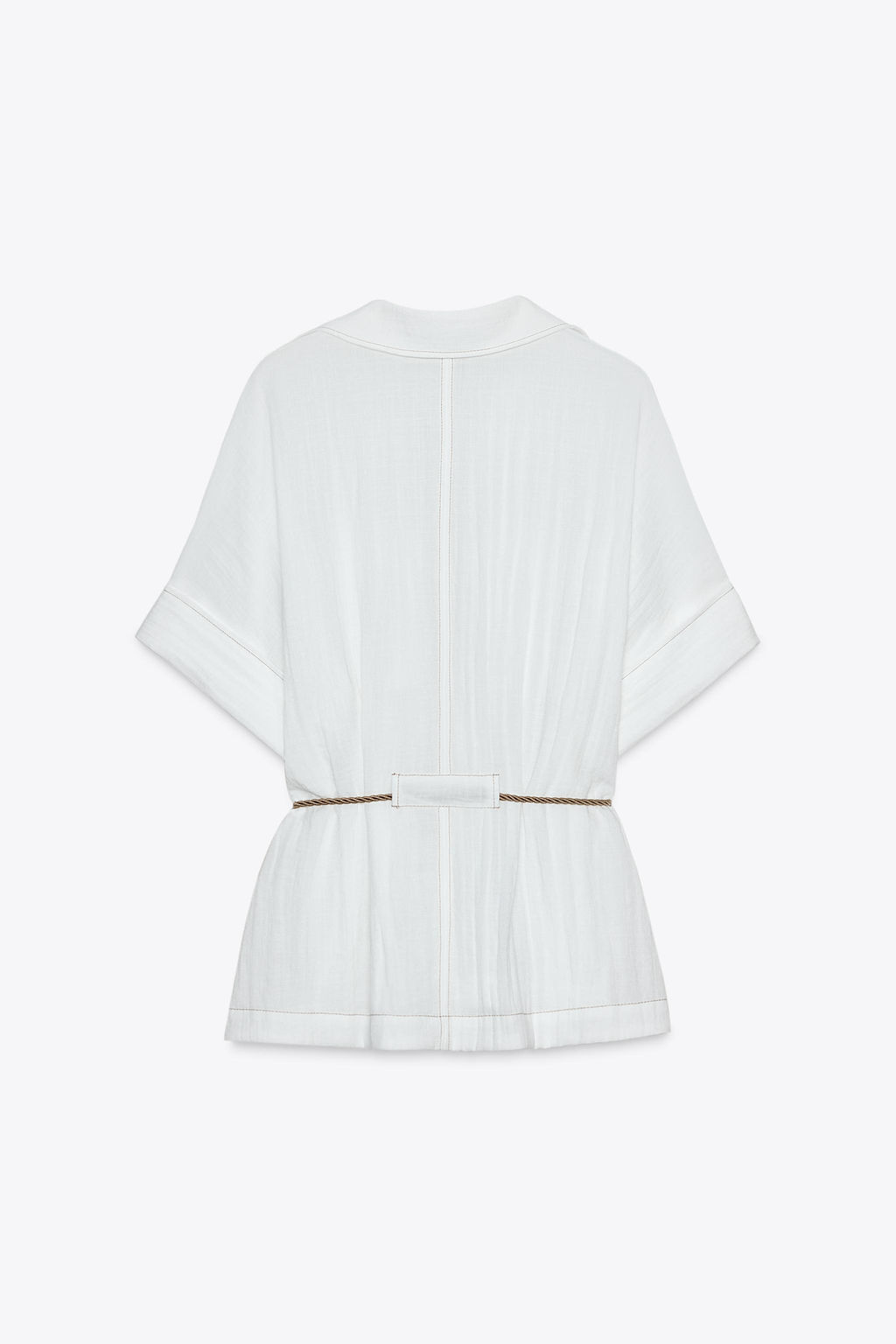BELTED SAFARI SHIRT - Zara фото 6