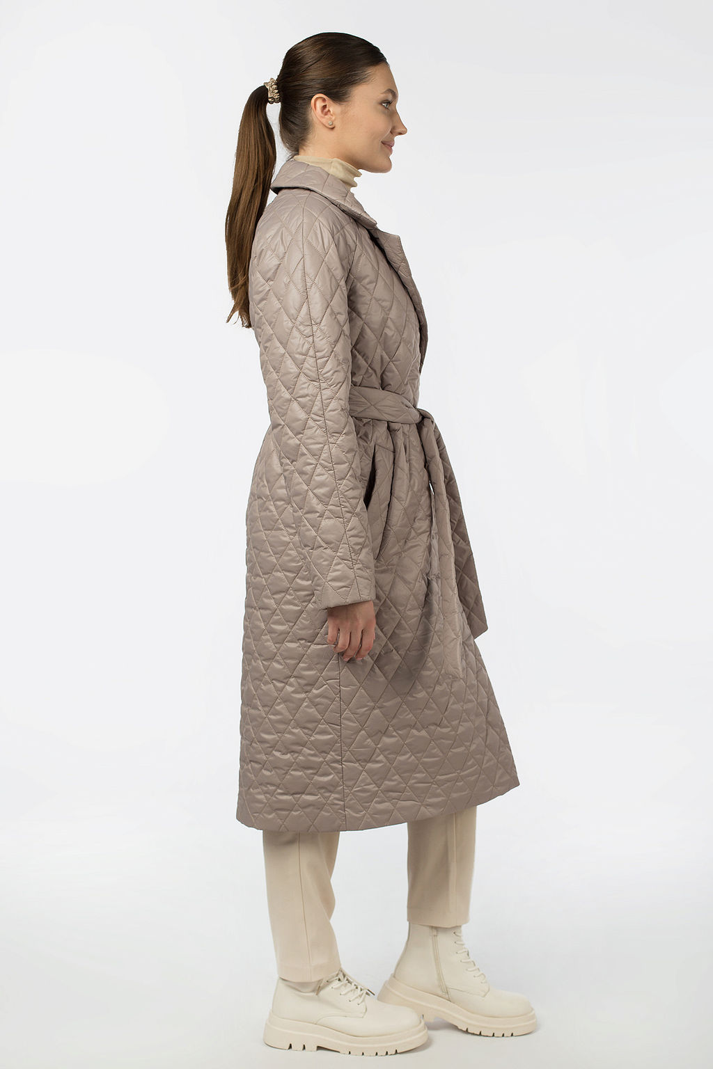 01-11261 Пальто женское демисезонное (пояс) - El podio фото 4