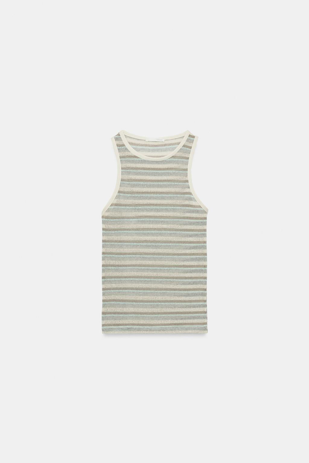 STRIPED SLEEVELESS TOP - Zara фото 8
