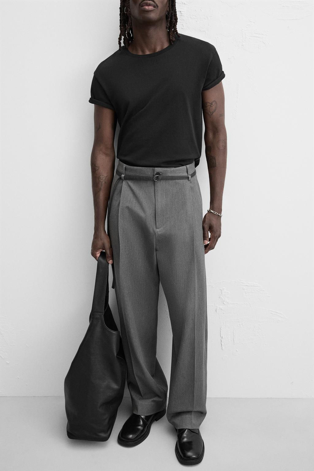 BELTED PLEATED TROUSERS - Zara фото 7