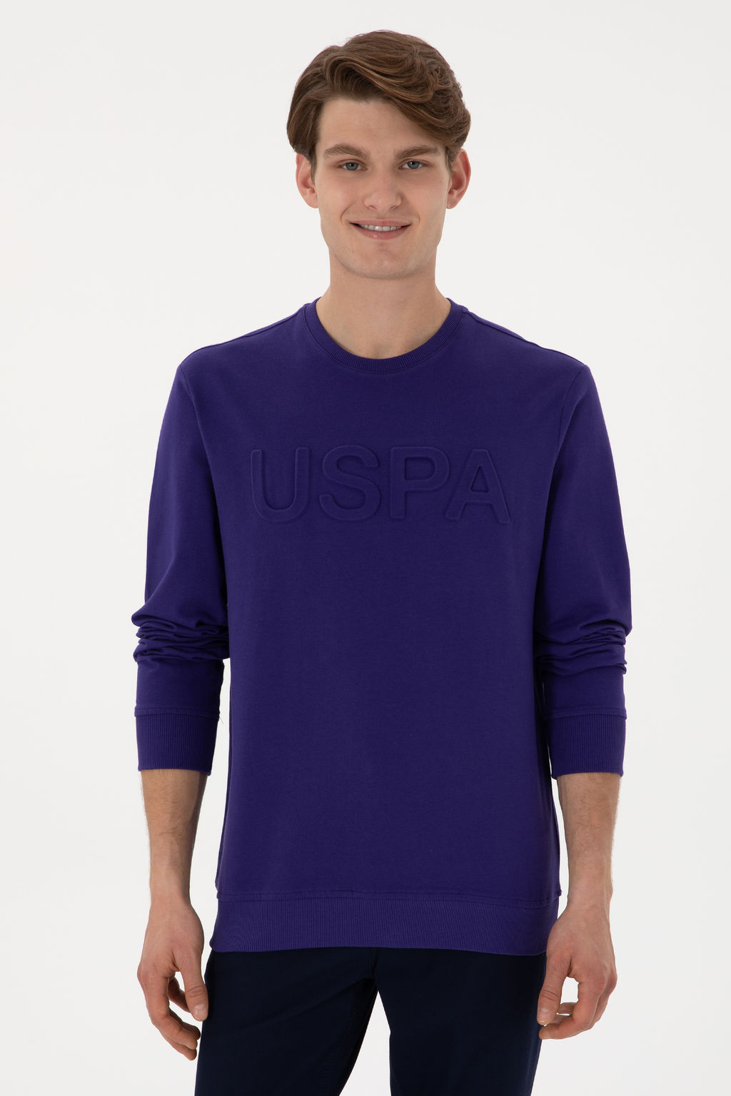 Erkek Mor Basic Sweatshirt - U.s. polo assn фото 8