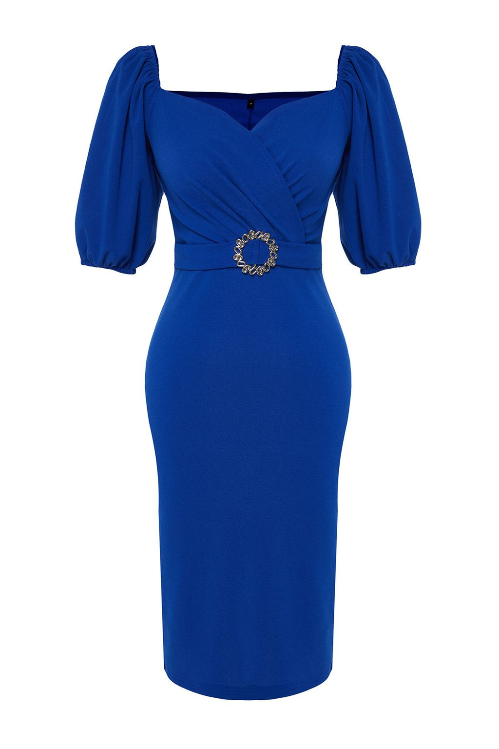 Saks Vucuda Oturan Tas Aksesuarl? Dokuma Elbise TPRSS24EL00256 - Trendyolmilla фото 6