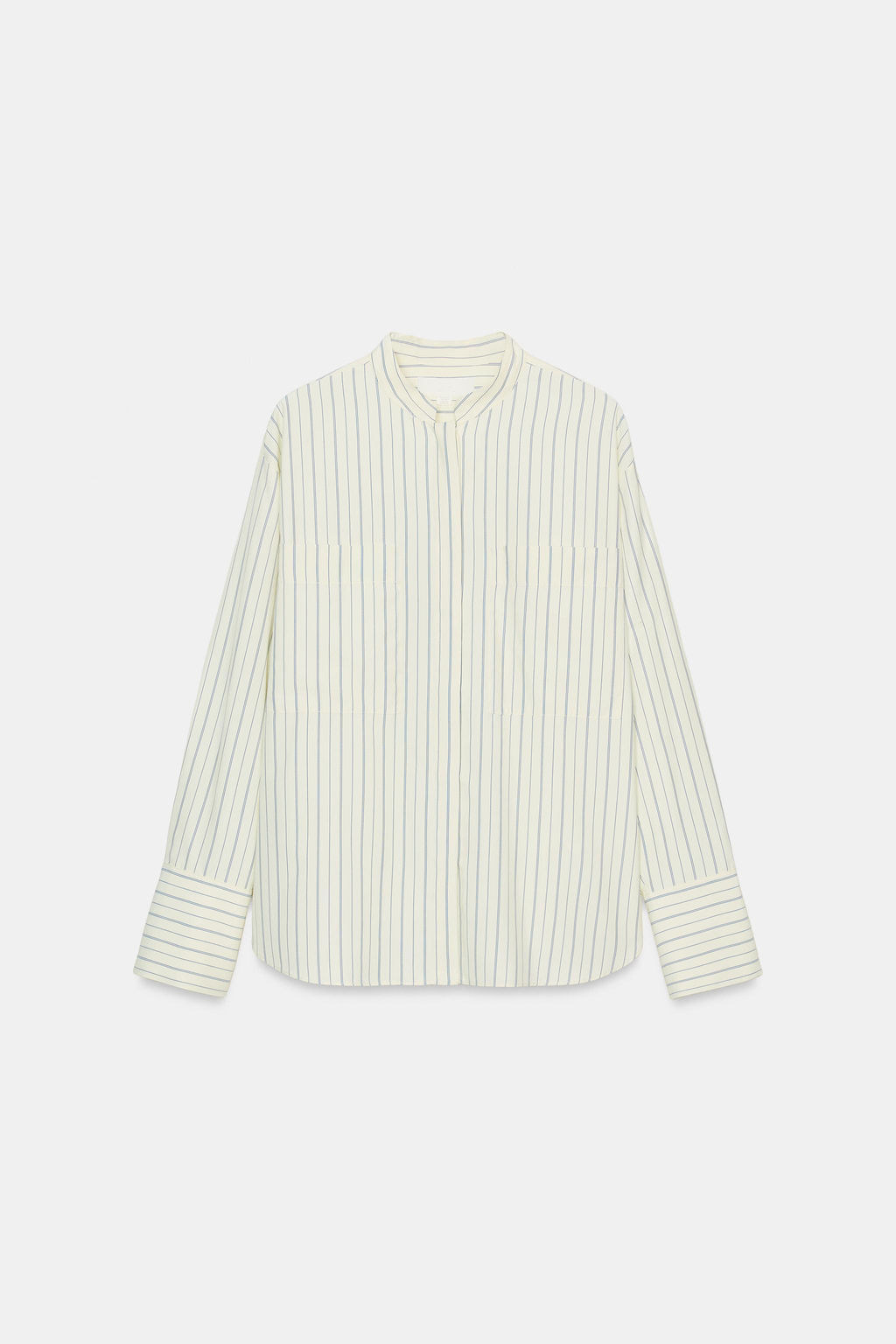STRIPED STAND COLLAR SHIRT ZW COLLECTION - Zara фото 5