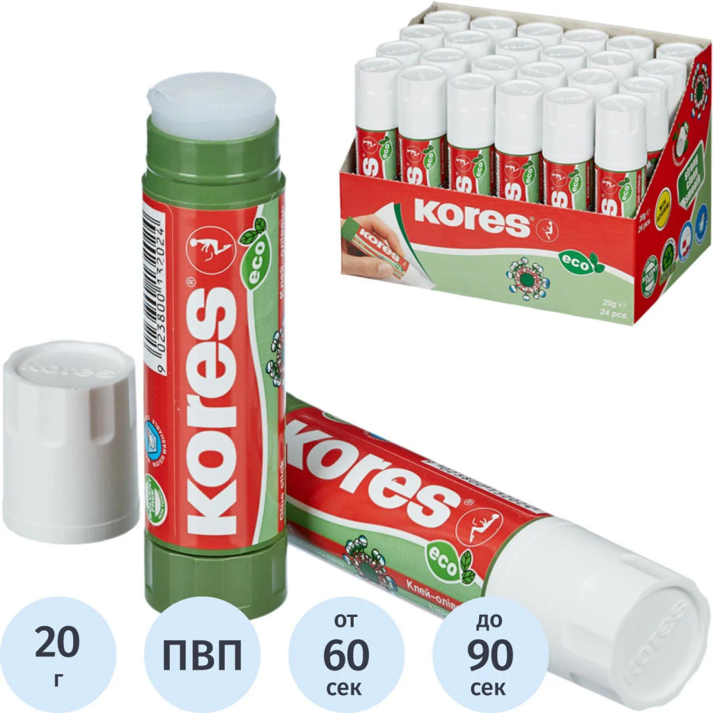Клей-карандаш 20г KORES Glue-eco  фото 2