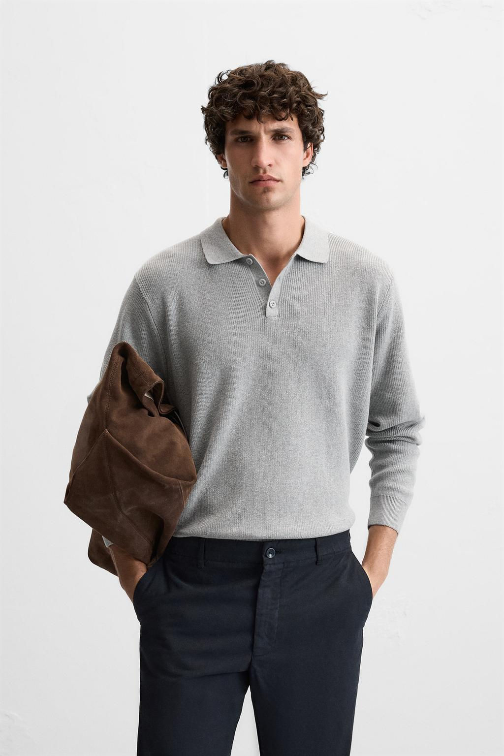 PURL KNIT POLO SHIRT - Zara фото 2