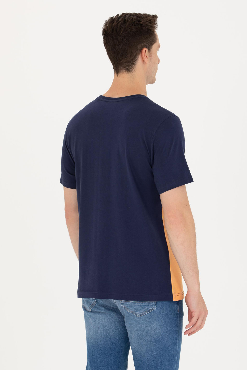 Erkek Turuncu Bisiklet Yaka Ti__rt