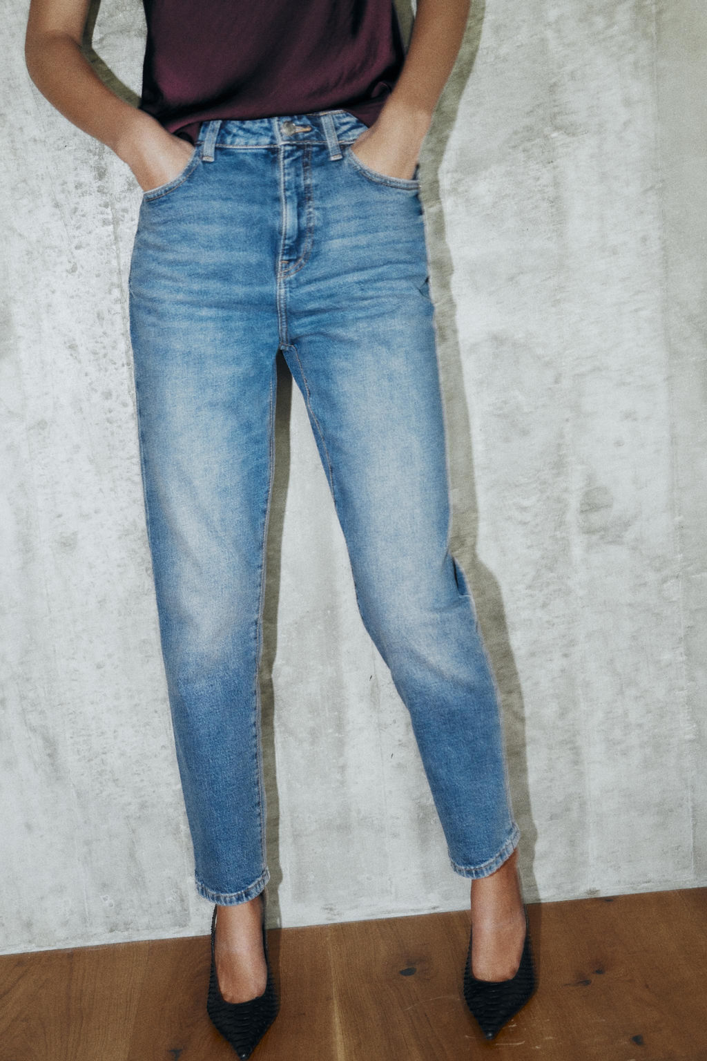 Z.01 MOM FIT HIGH-WAIST JEANS - Zara фото 2