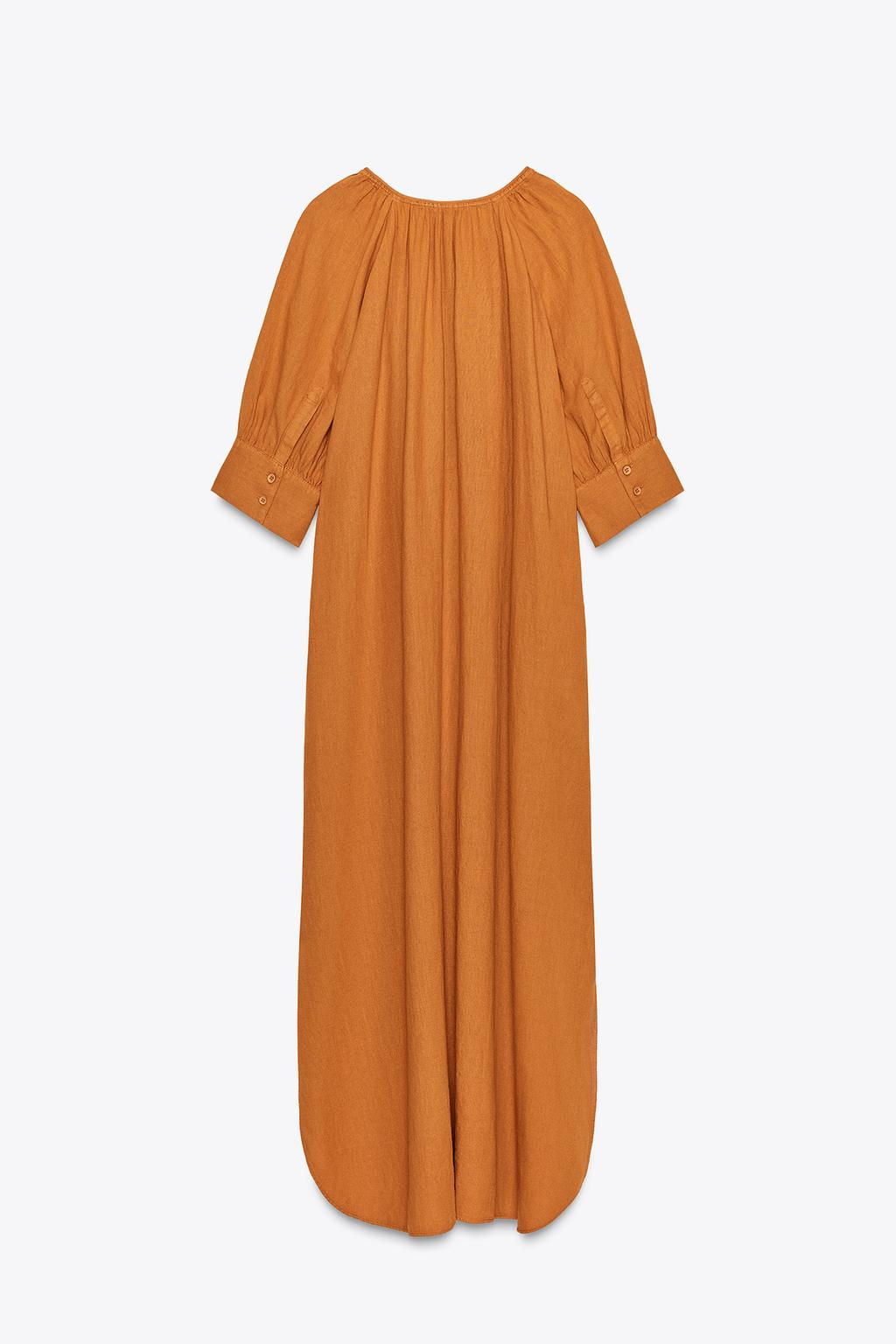 ZW COLLECTION LINEN TUNIC DRESS - Zara фото 6