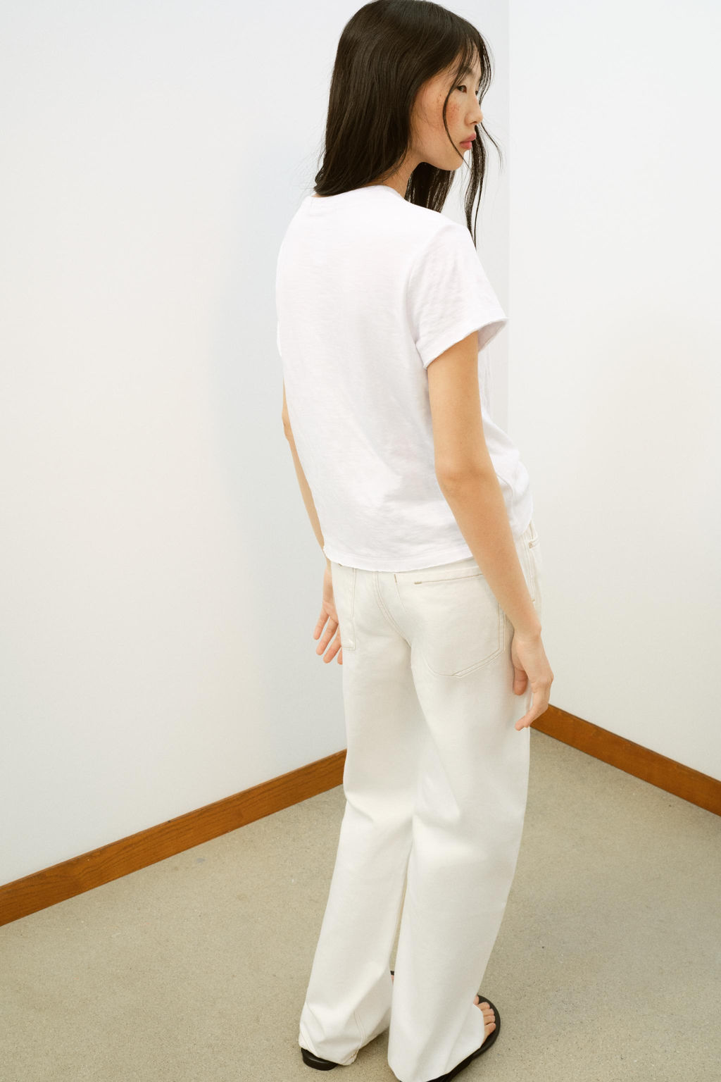 CAMISETA ALGOD?N MANGA CORTA / Blanco - Zara фото 11