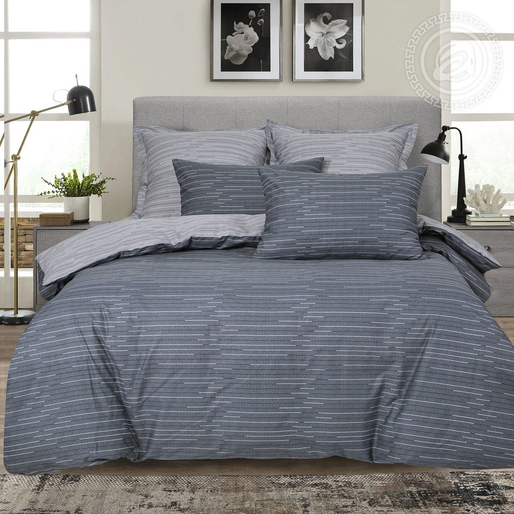 Постельное белье Ариго (сатин Престиж) Евро/Пододеяльник (молния): 1 шт. - 220*200; Простыня: 1 шт. - 220*240; Наволочка (клапан, ушки): 2 шт. - 70*70; Наволочка (клапан): 2 шт. - 50*70 Престиж