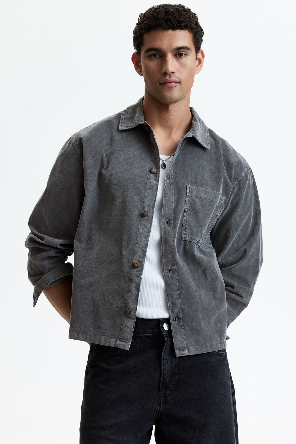 Camisa boxy de pana Relaxed Fit - H&m фото 3