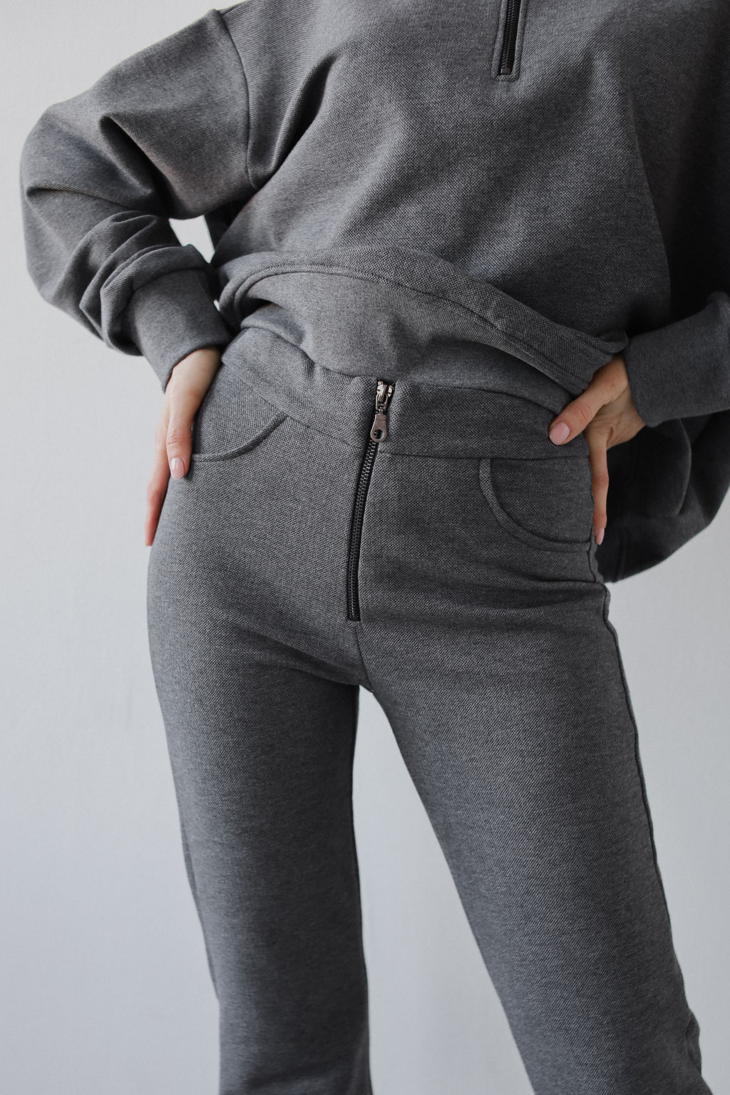 Брюки-клеш женские Pike, темный меланж - Inzibe фото 3