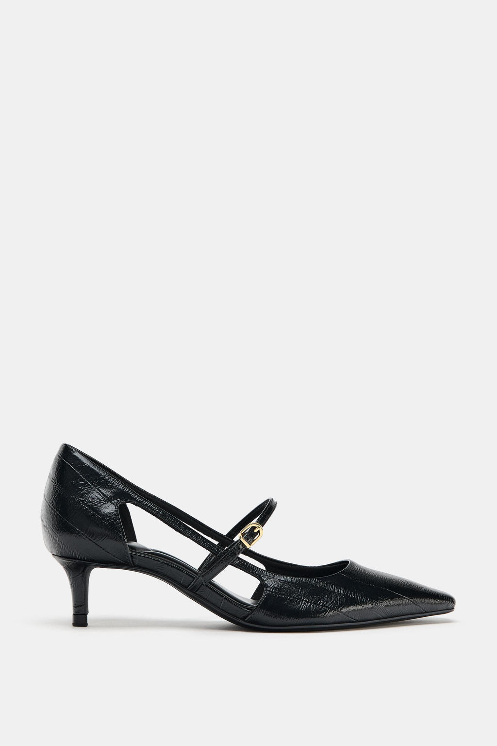 HEELED SHOES WITH EMBOSSED DETAIL AND SIDE VENTS - Zara фото 3