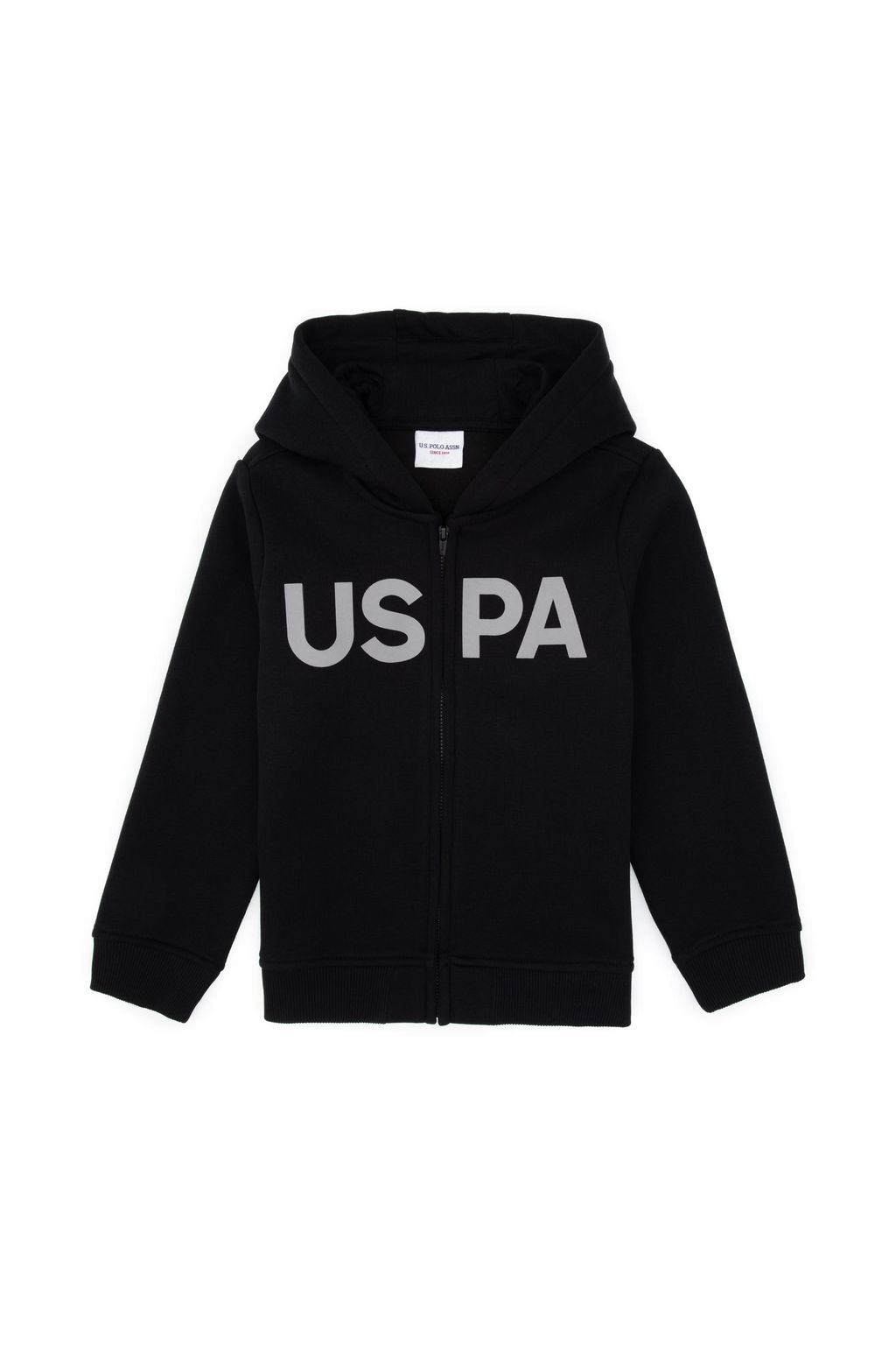 Erkek _ocuk Siyah Basic Kap__onlu Sweatshirt